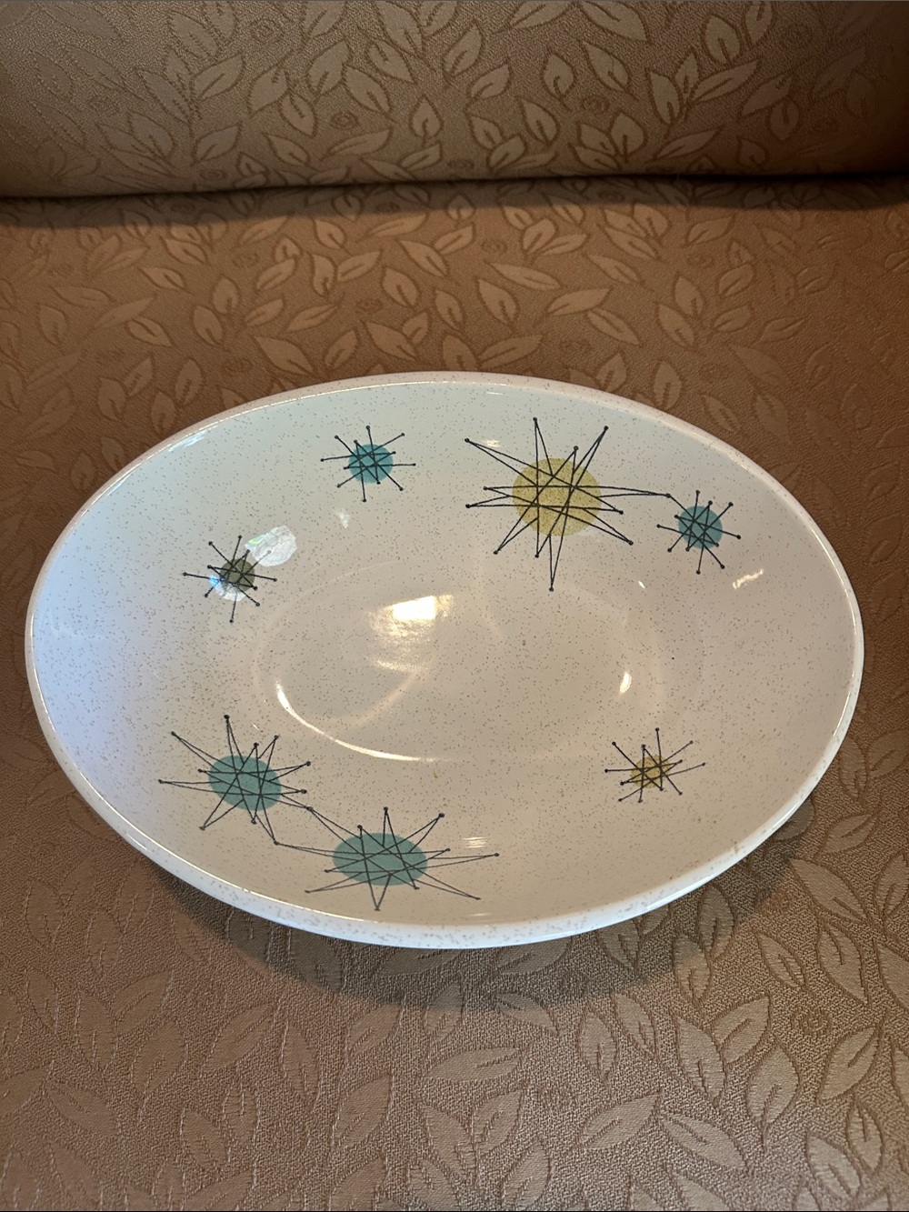 Franciscan Atomic Starburst Oval Serving Dish in Very Good Condition.